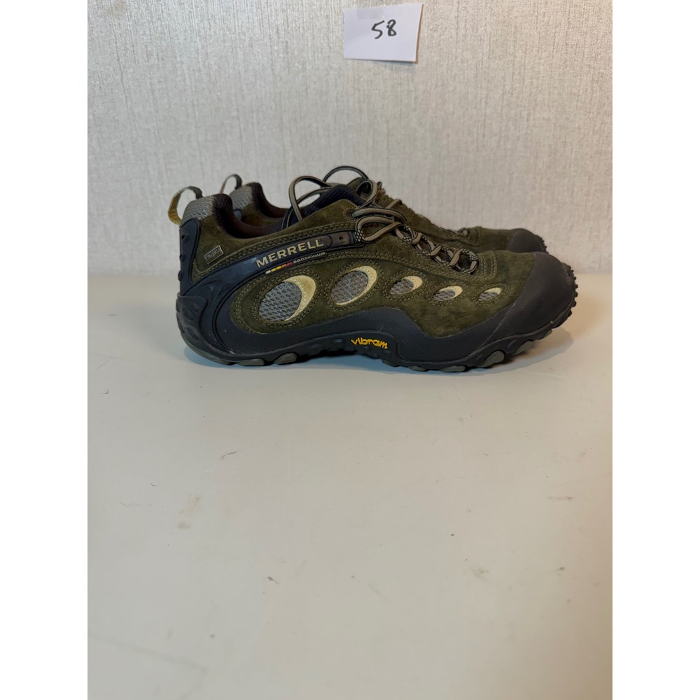 Merrell Mens Chameleon Wrap GoreTex Hiking Shoes Olive Green Vibram sz 12 86211